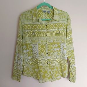 Chino's Cotton Green Button Down Size 2
